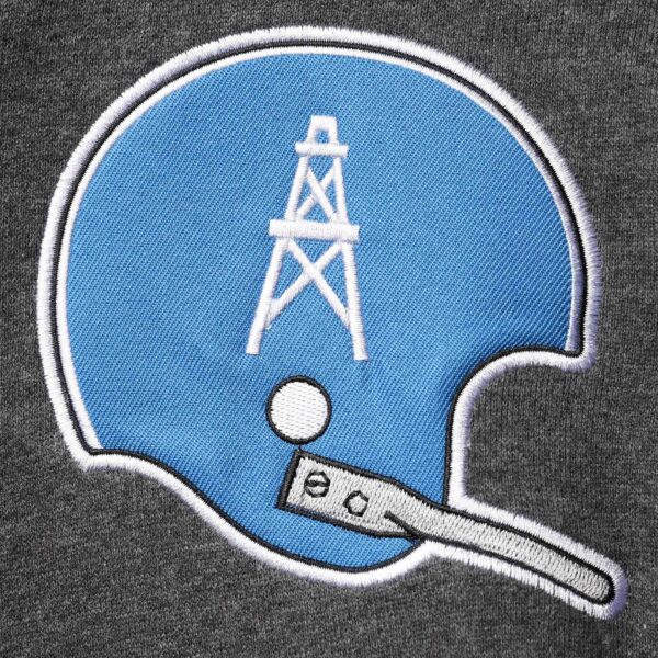 Men's Starter Gray/Red Houston Oilers Extreme Fireballer Throwback Pullover Hoodie - Image 9