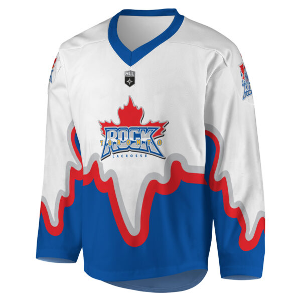 Youth White/Royal Toronto Rock Replica Jersey - Image 6