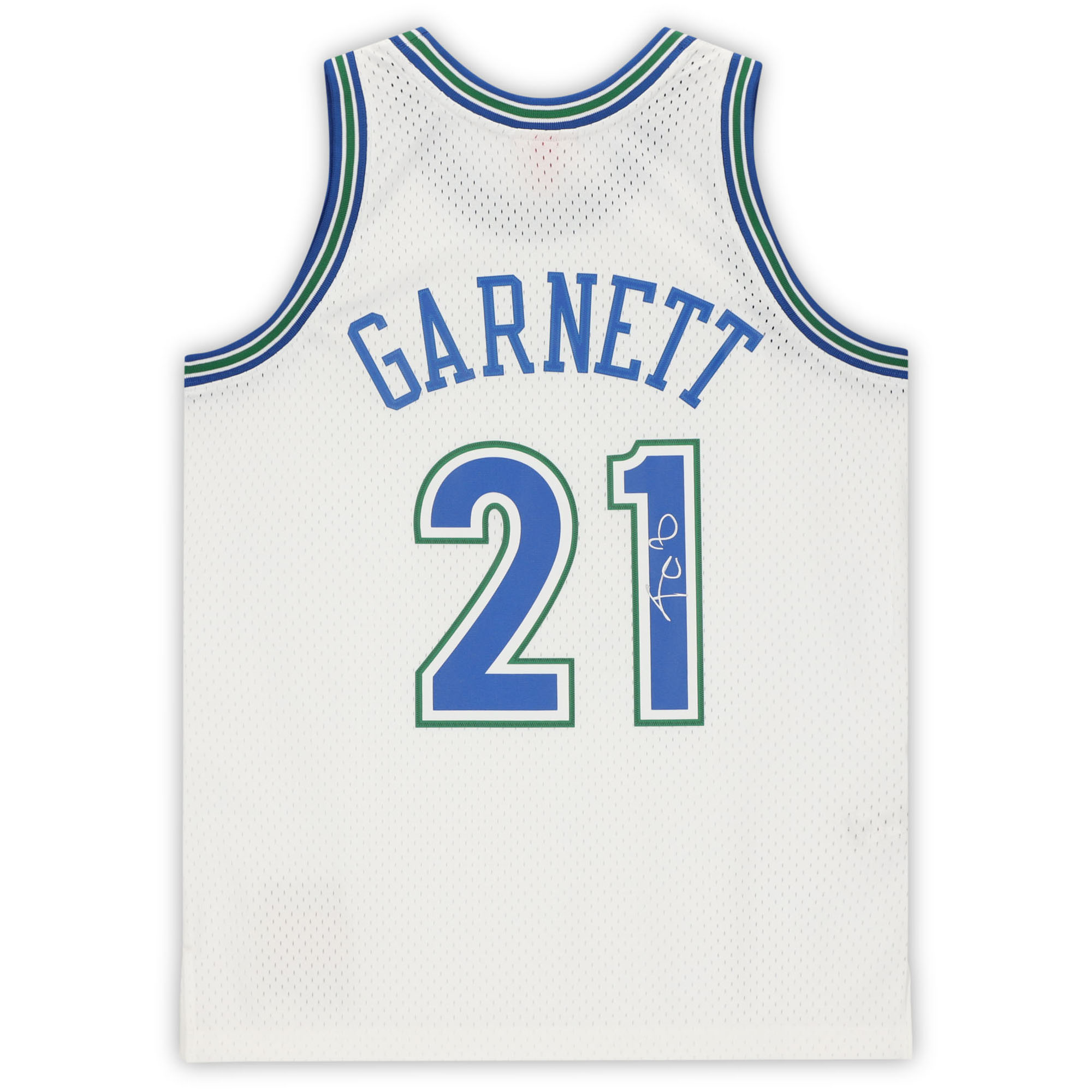 Kevin Garnett Minnesota Timberwolves Autographed White 1995 Mitchell & Ness Swingman Jersey - Image 3