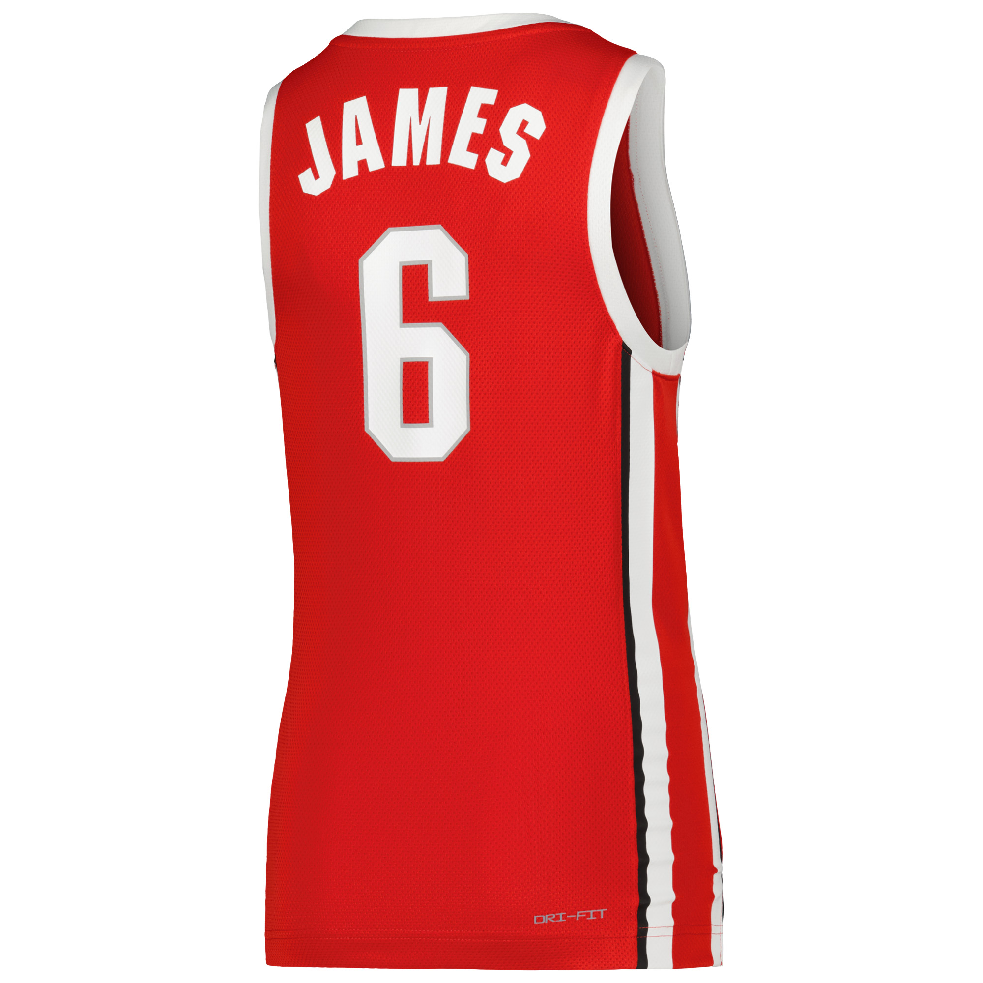 Youth Nike LeBron James Scarlet Ohio State Buckeyes Replica Basketball Jersey - Image 7