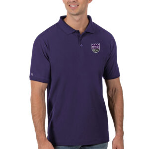 Men's Antigua Purple Sacramento Kings Legacy Pique Polo