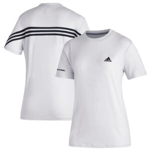 Women's adidas White Citadel Bulldogs Must-Have 3-Stripe T-Shirt