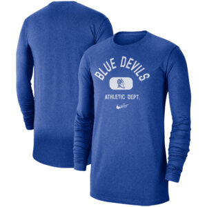 Men's Nike Royal Duke Blue Devils Textured Long Sleeve T-Shirt