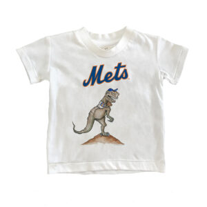 Toddler Tiny Turnip White New York Mets TT Rex T-Shirt
