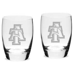 North Carolina A&T Aggies 2-Piece 15.75oz. Luigi Bormioli Michelangelo Water Glasses Set