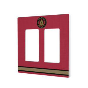 Atlanta United FC Stripe Design Double Rocker Lightswitch Plate