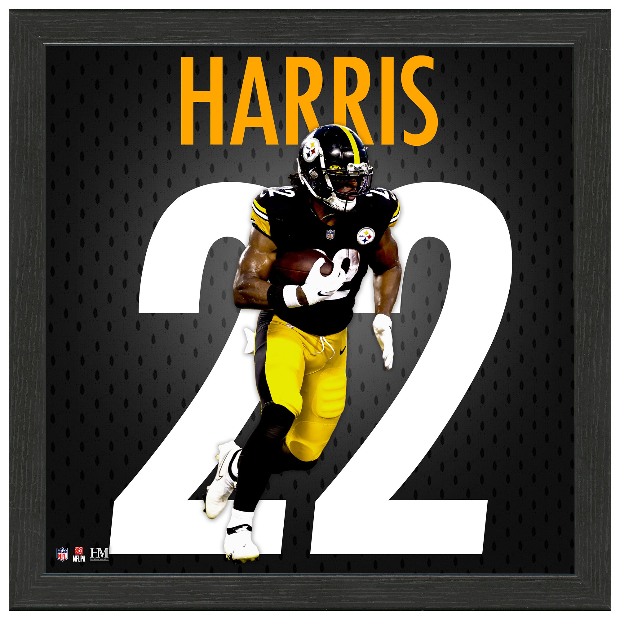 Highland Mint Najee Harris Pittsburgh Steelers 13'' x 13'' Impact Jersey Framed Photo