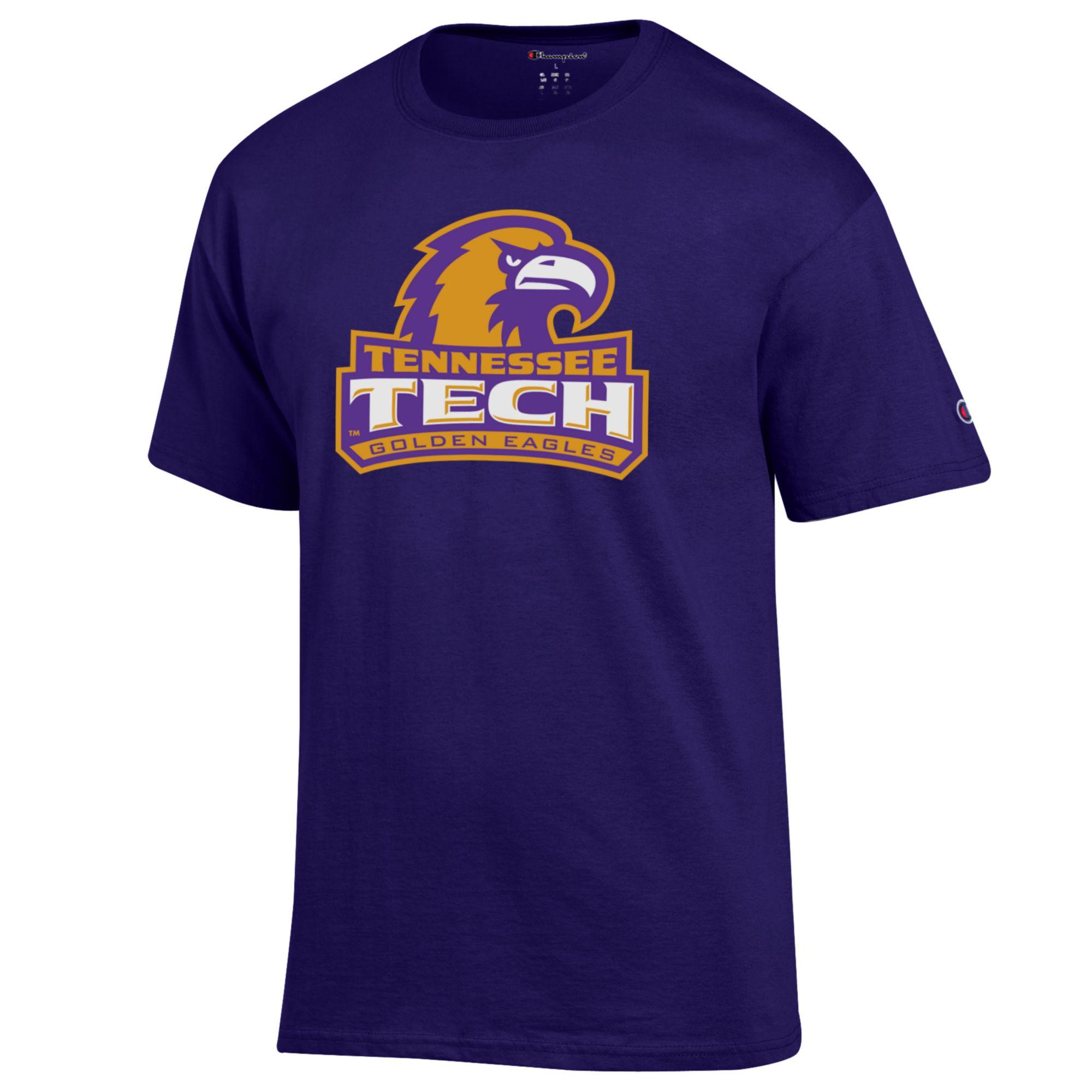 Men's Champion Purple Tennessee Tech Golden Eagles Primary Jersey T-Shirt - Image 6