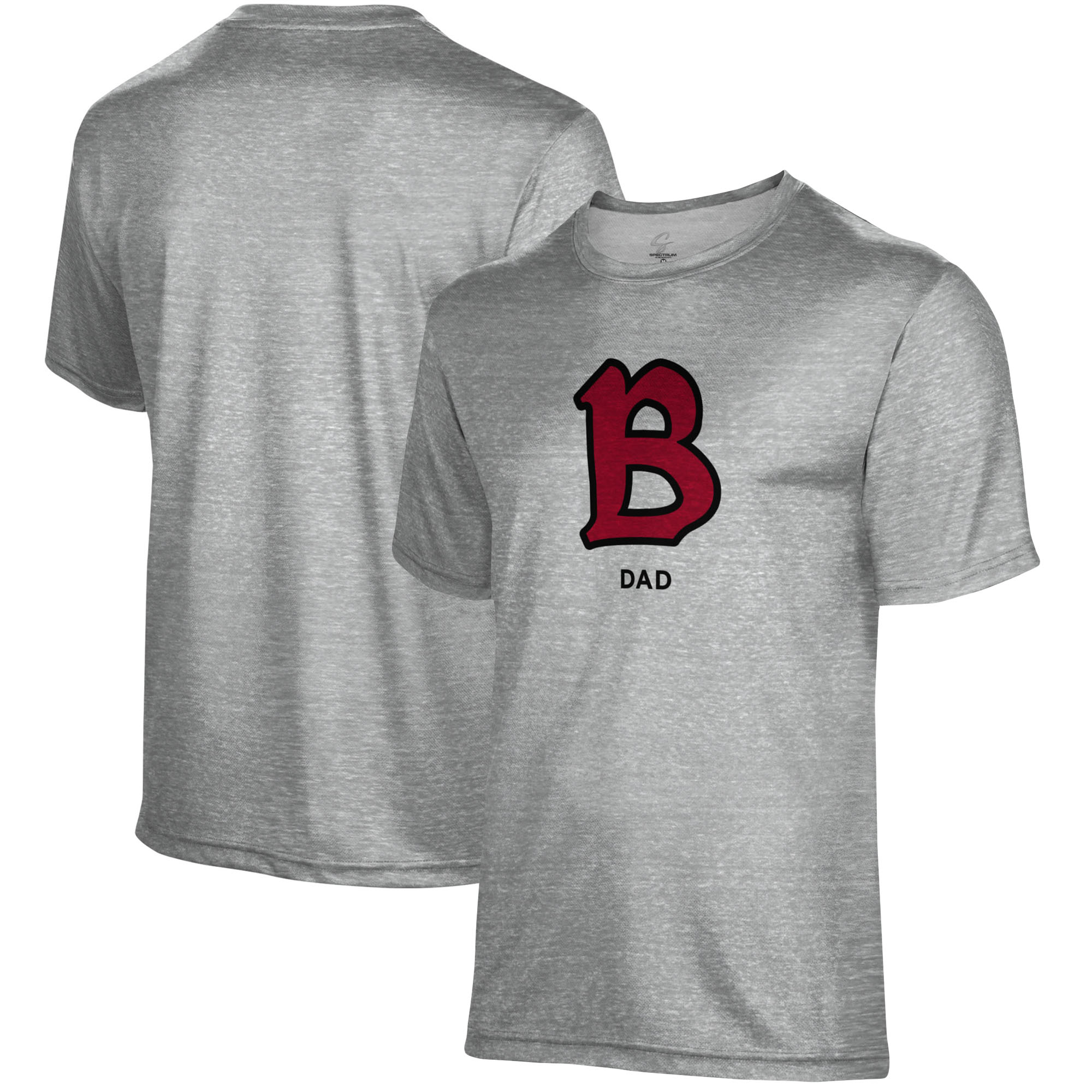 Men's Gray Benedictine Eagles Dad Name Drop T-Shirt