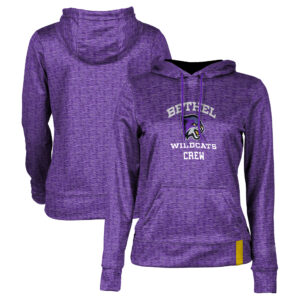 Women's Purple Bethel Wildcats Crew Pullover Hoodie