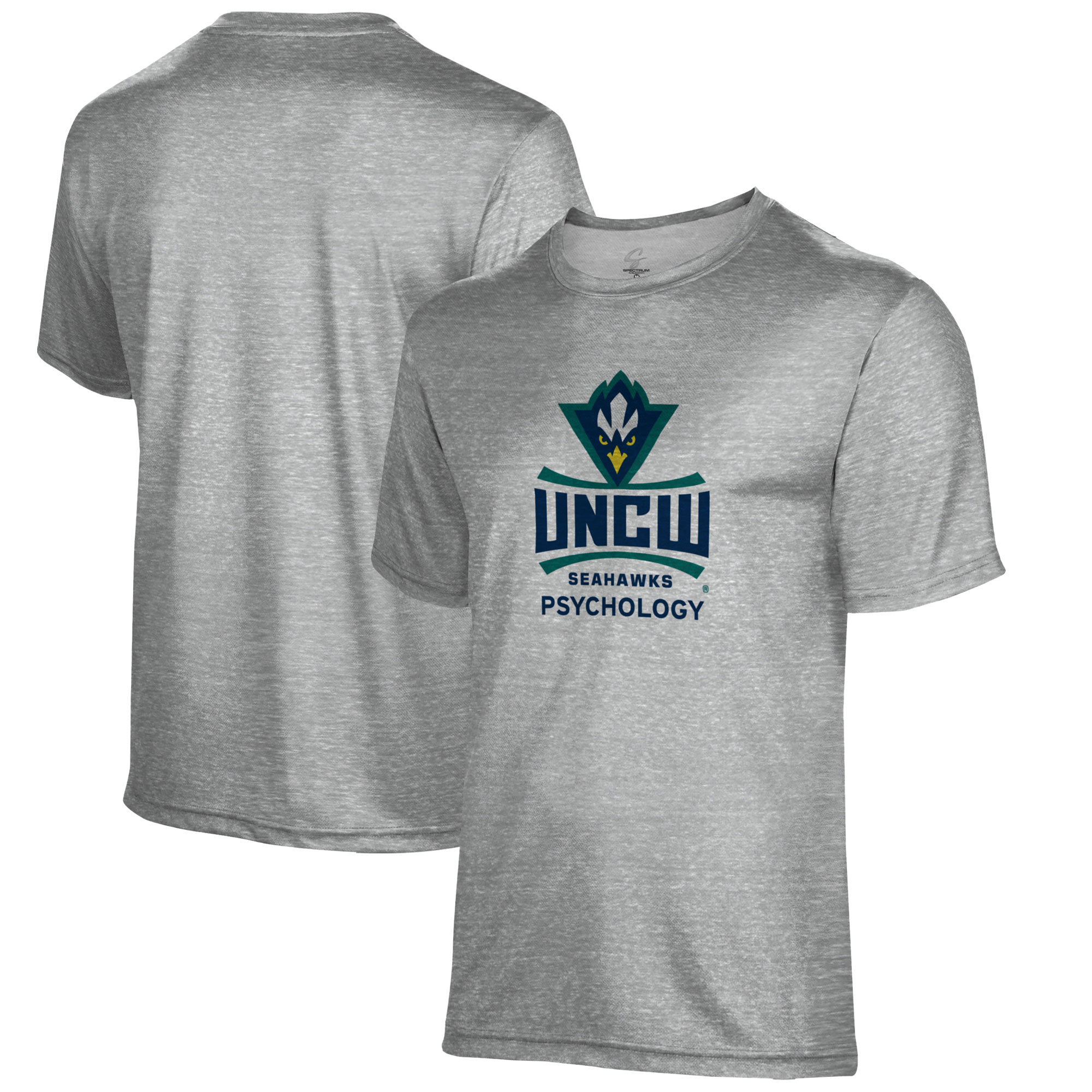 Men's Gray UNC Wilmington Seahawks Psychology Name Drop T-Shirt