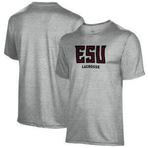 Men's Gray East Stroudsburg Warriors Lacrosse Name Drop T-Shirt