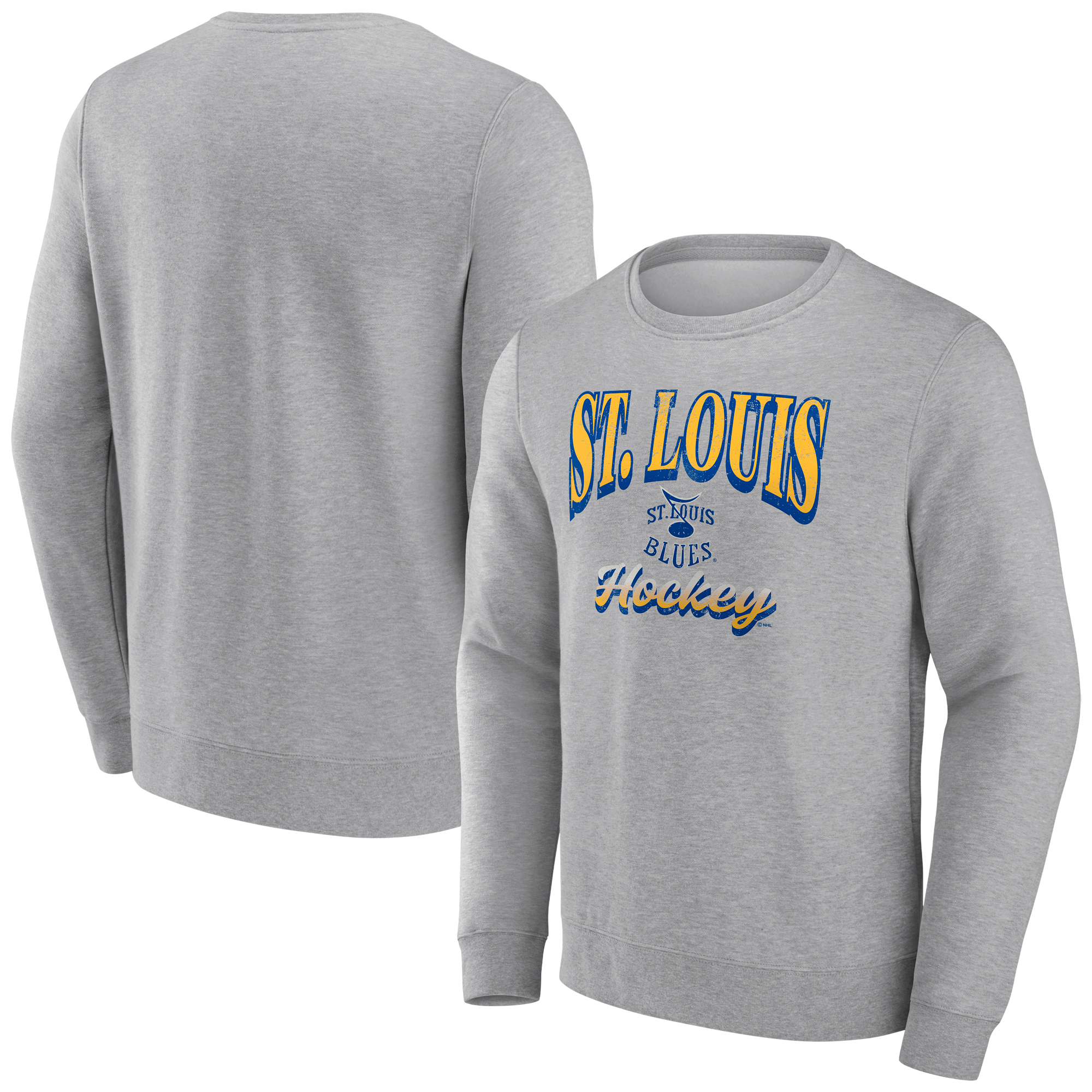 Men's Fanatics Heather Gray St. Louis Blues Special Edition 2.0 Pullover Sweatshirt - Image 5
