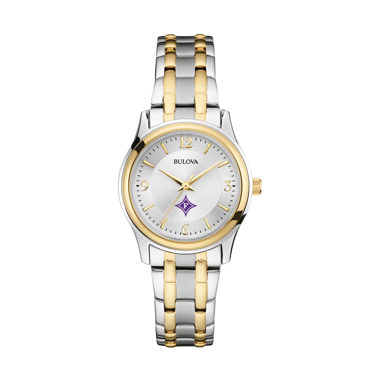 Women's Bulova Silver/Gold Furman Paladins Classic Two-Tone Round Watch