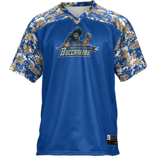 Men's GameDay Greats Blue Massachusetts Maritime Academy Buccaneers Football Jersey - Image 6