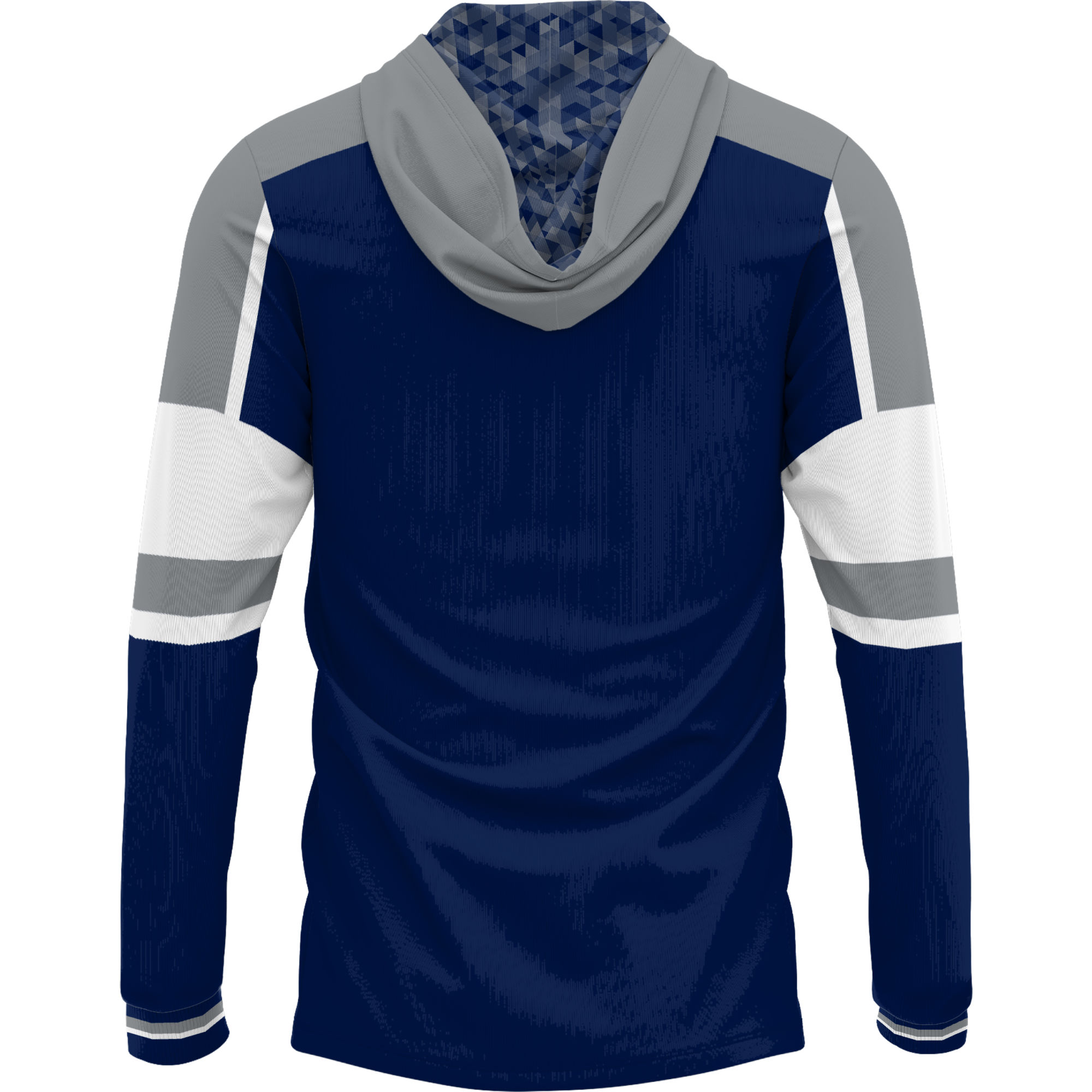 Men's Navy Jackson State Tigers Long Sleeve Hoodie T-Shirt - Image 7