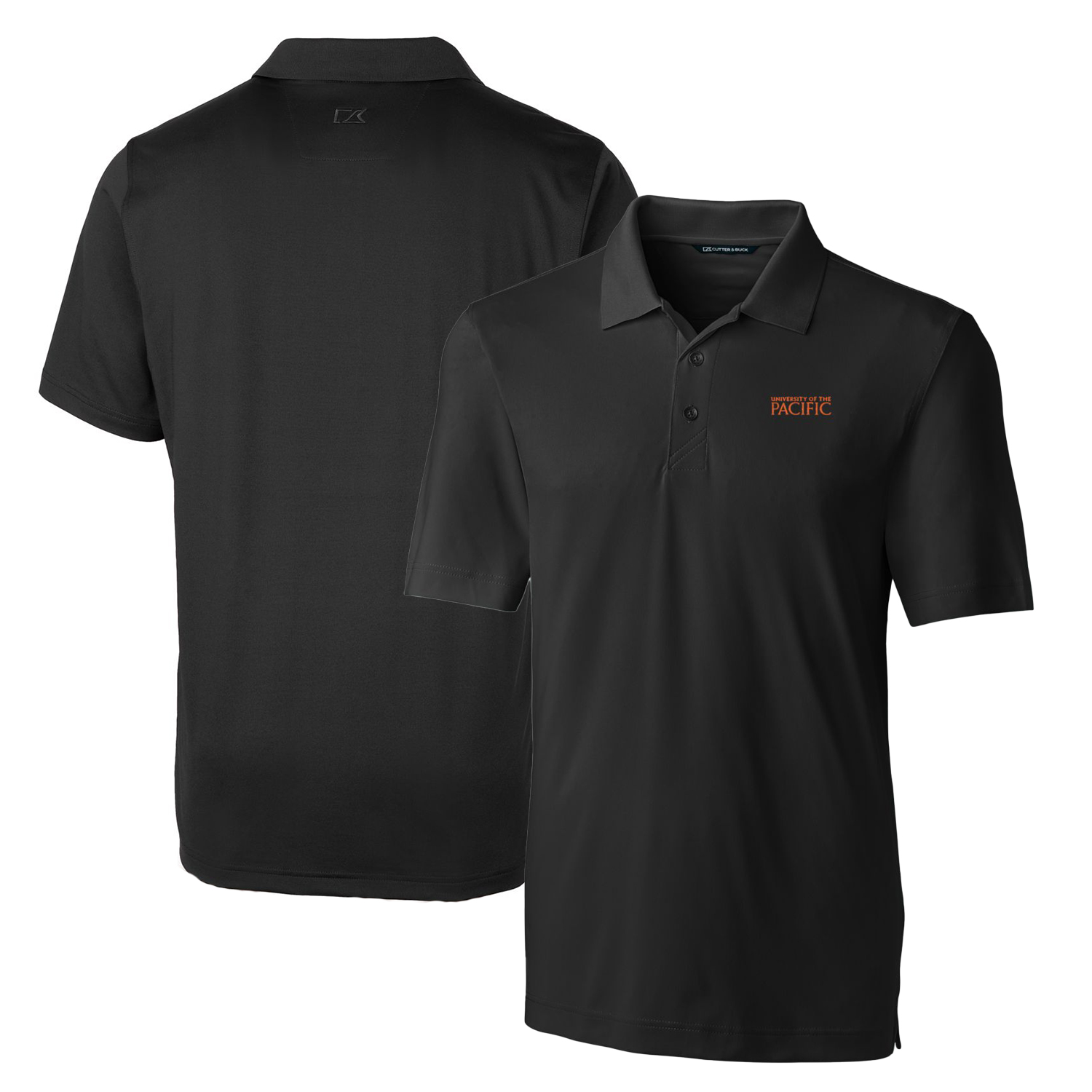 Men's Cutter & Buck Black Pacific Tigers Big & Tall Forge Stretch Polo