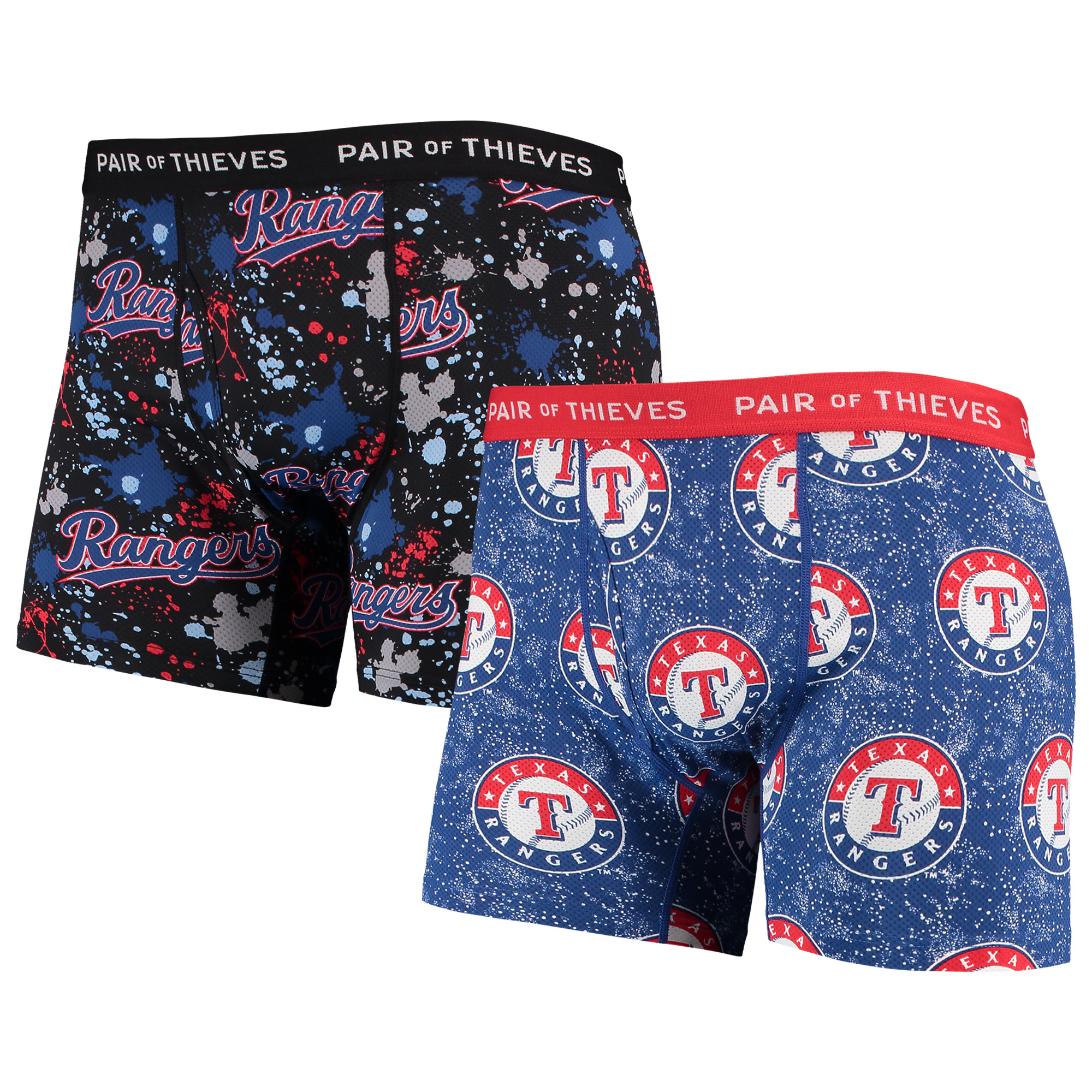 Men's Pair of Thieves Royal/Black Texas Rangers Super Fit 2-Pack Boxer Briefs Set - Image 7