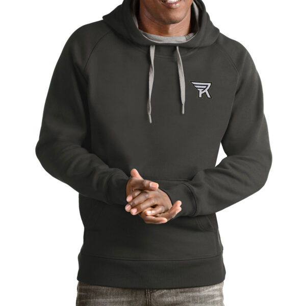 Men's Antigua Charcoal Rochester Knighthawks Victory Pullover Hoodie