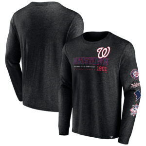 Men's Fanatics Black Washington Nationals High Whip Pitcher Long Sleeve T-Shirt