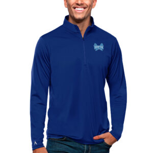 Men's Antigua Royal Hampton Pirates Tribute Quarter-Zip Pullover Top