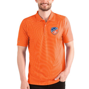 Men's Antigua Heathered Orange FC Cincinnati Esteem Polo