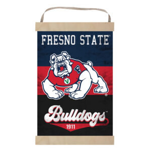 Fresno State Bulldogs Retro Logo Banner Sign