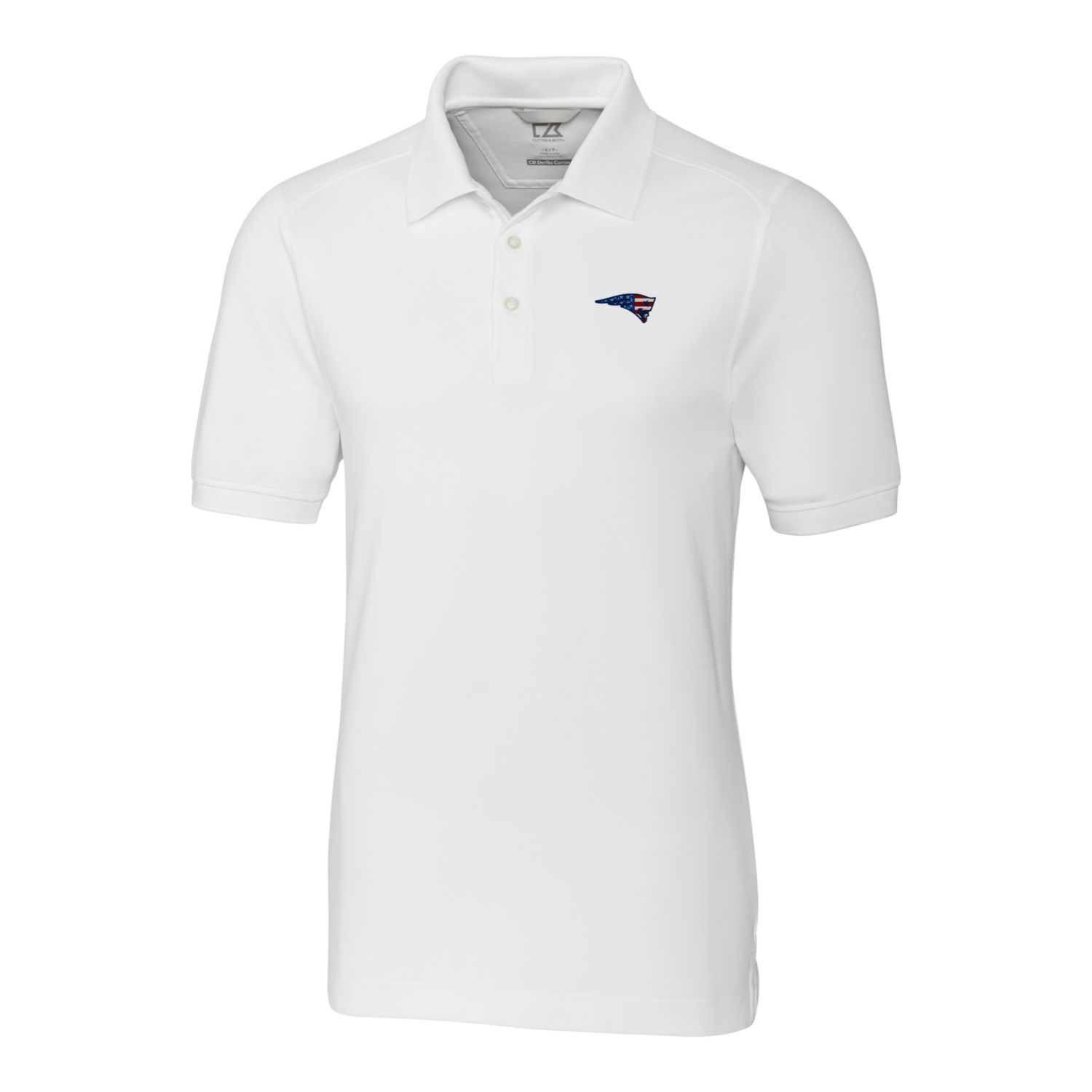 Men's Cutter & Buck White New England Patriots Advantage Tri-Blend Pique Polo - Image 3
