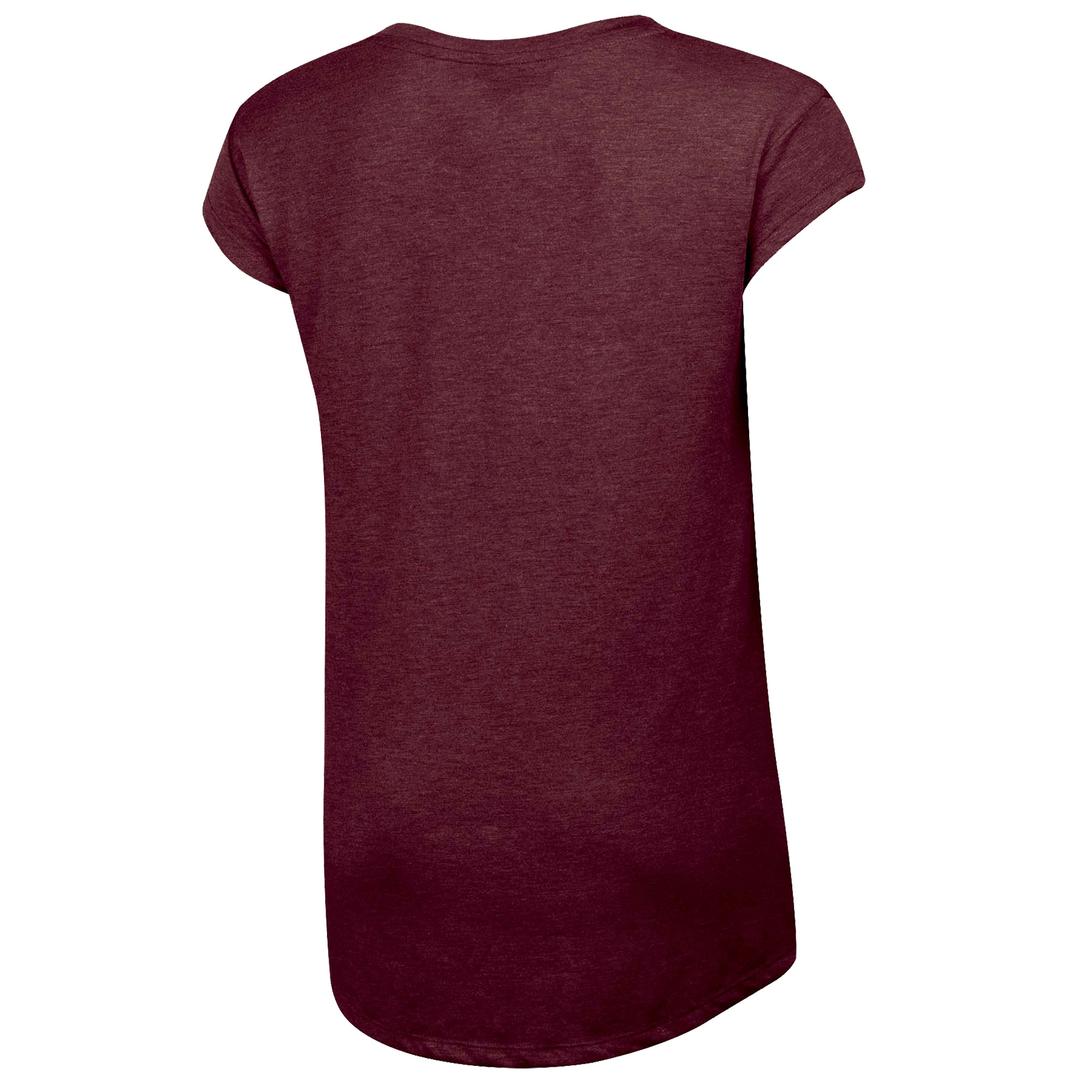 Women's Russell Heather Maroon Texas A&M Aggies Wordmark V-Neck T-Shirt - Image 4