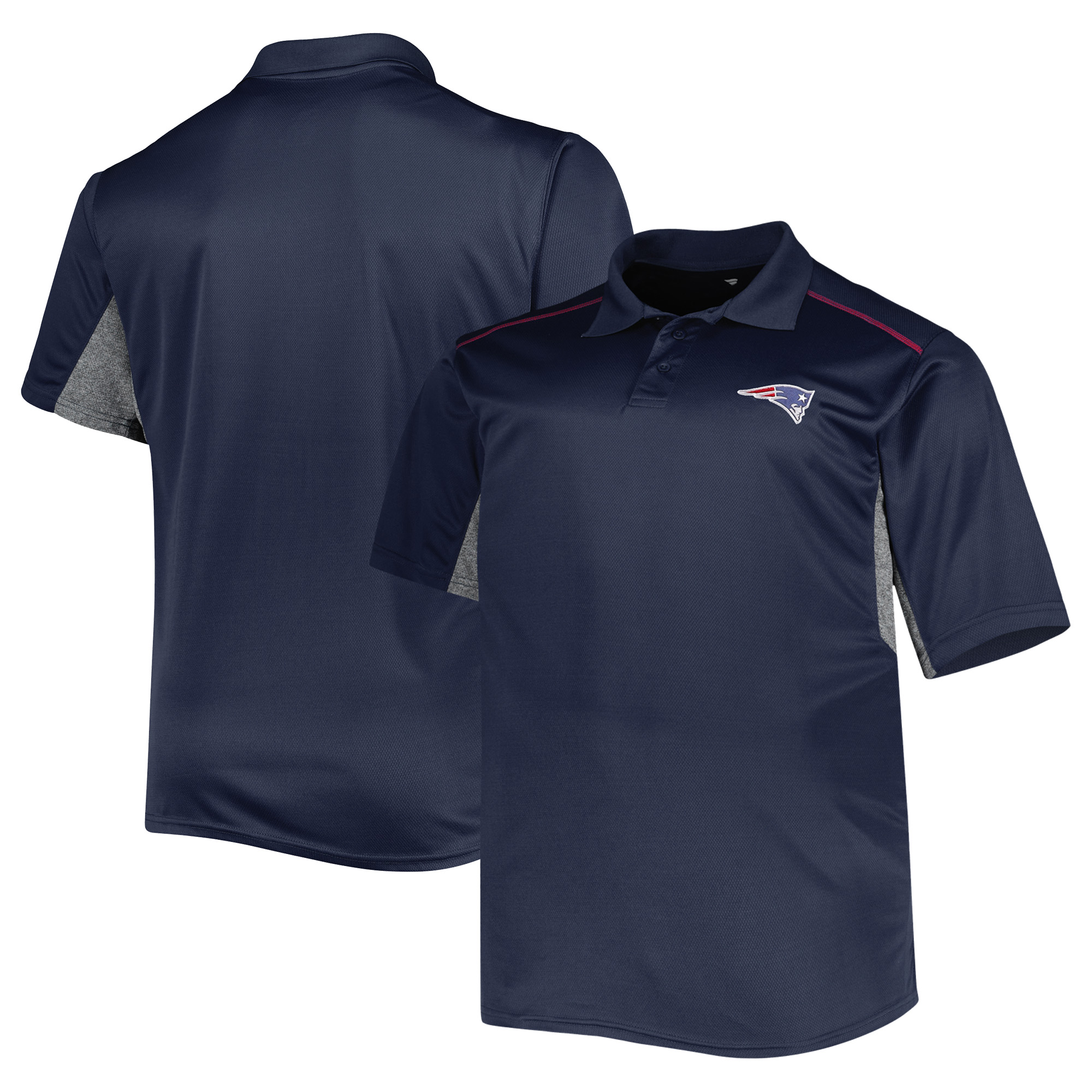 Men's Navy New England Patriots Big & Tall Team Color Polo - Image 8