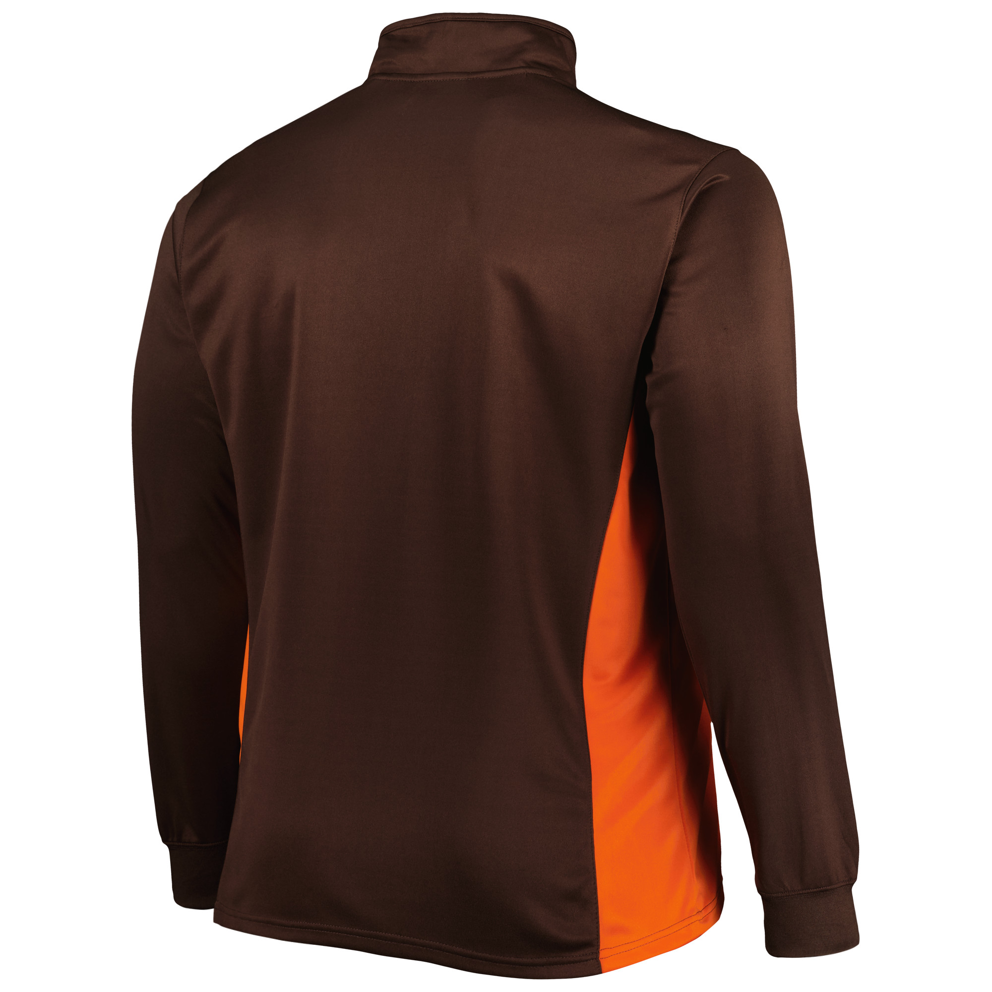 Men's Brown Cleveland Browns Big & Tall Quarter-Zip Top - Image 8