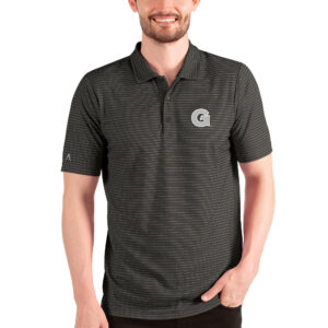 Men's Antigua Heathered Black/Silver Georgetown Hoyas Esteem Polo