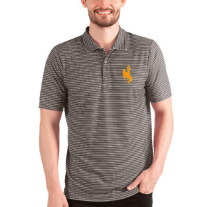Men's Antigua Brown/White Wyoming Cowboys Esteem Polo