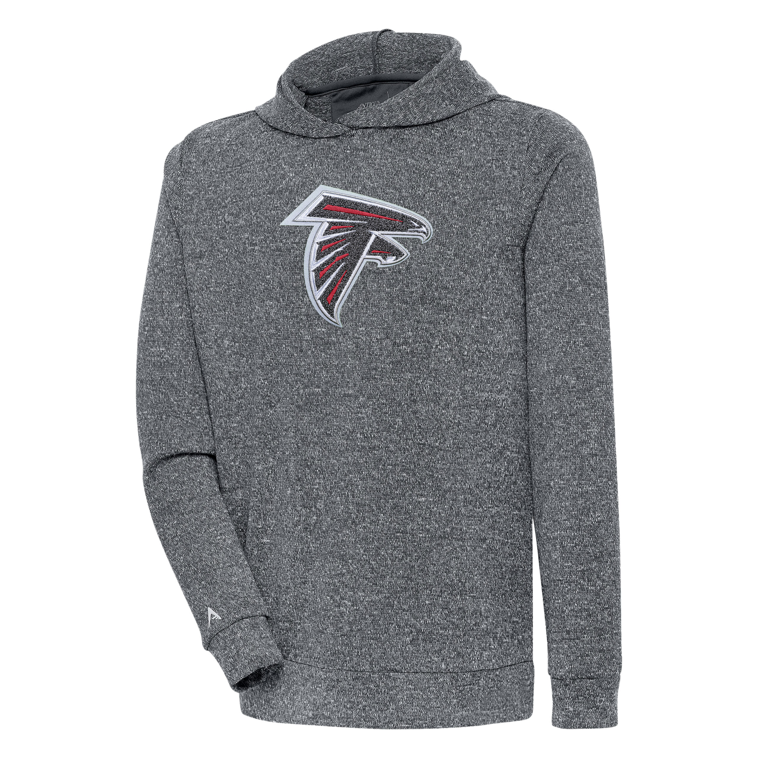 Men's Antigua Charcoal Atlanta Falcons Absolute Chenille Pullover Hoodie - Image 4