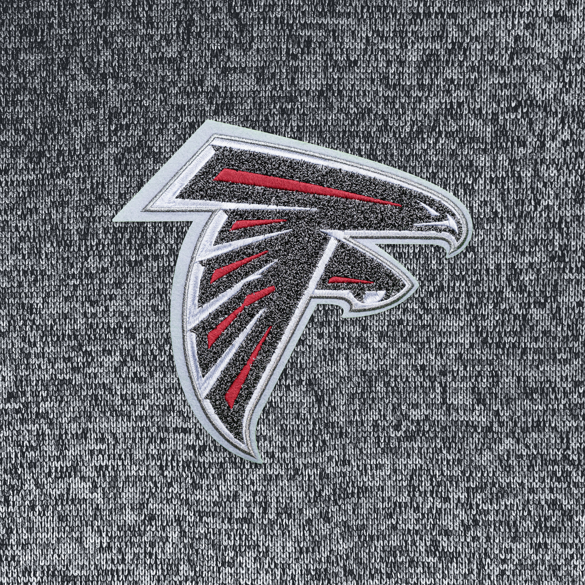 Men's Antigua Charcoal Atlanta Falcons Absolute Chenille Pullover Hoodie - Image 5