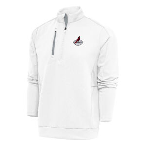 Men's Antigua White Arizona Cardinals Team Logo Throwback Generation Quarter-Zip Pullover Top