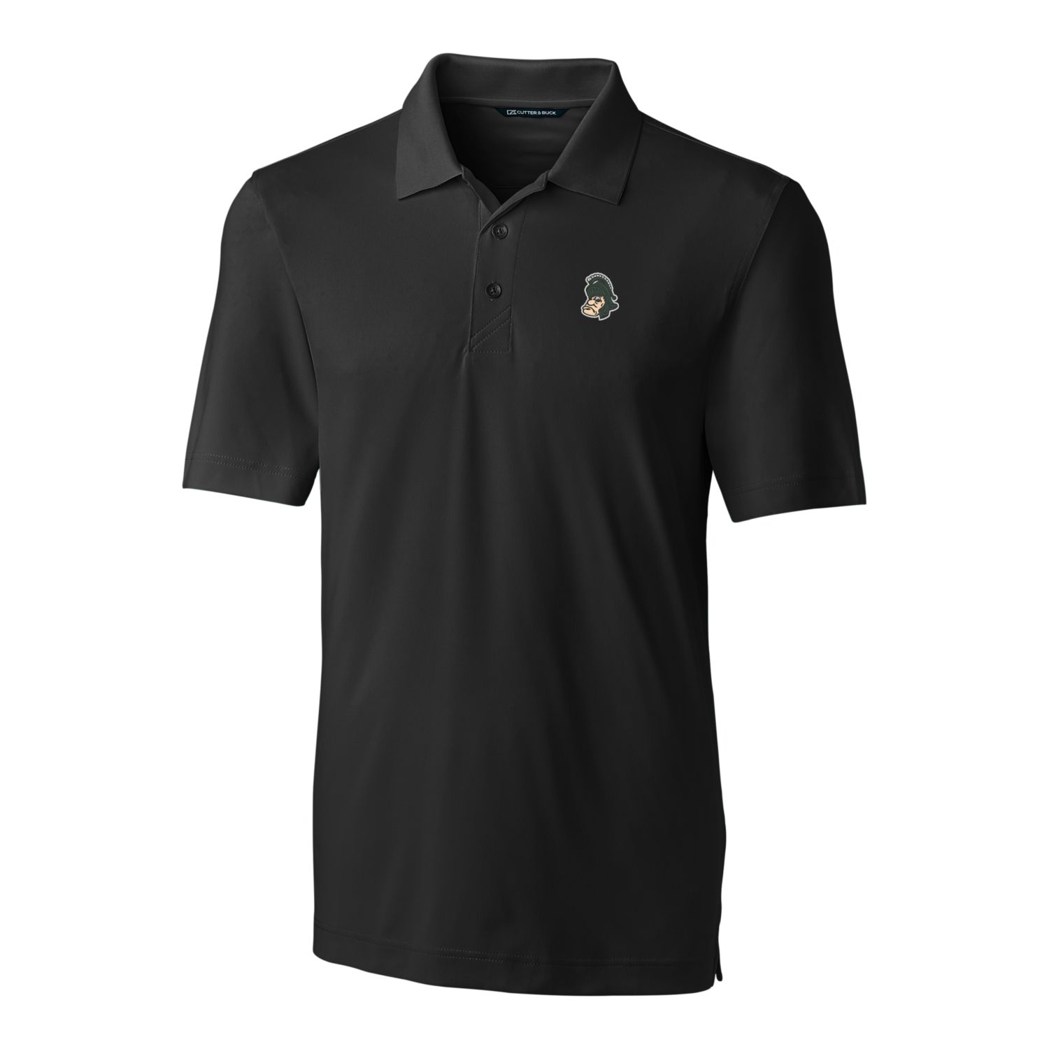 Men's Cutter & Buck Black Michigan State Spartans Logo Big & Tall Forge Stretch Polo - Image 3