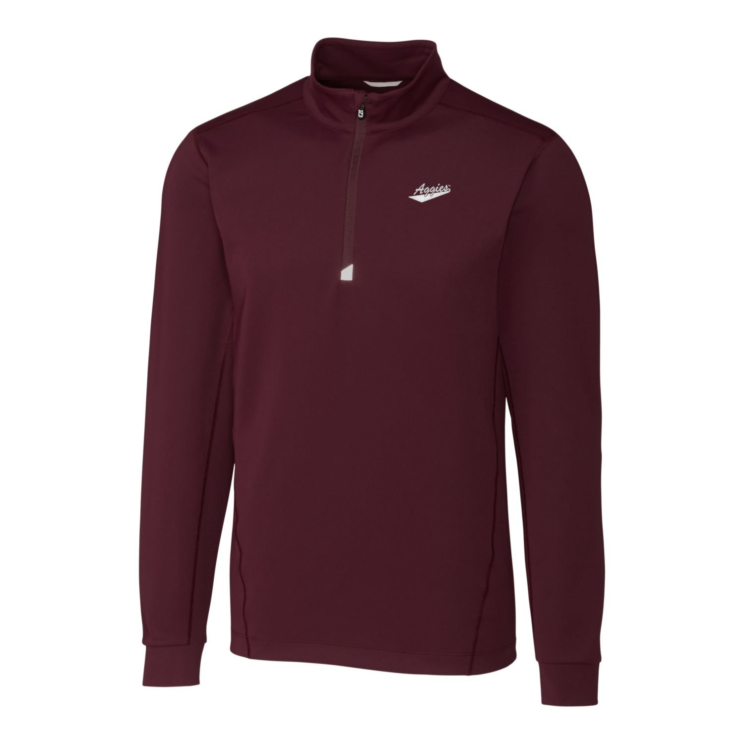 Men's Cutter & Buck Crimson New Mexico State Aggies Traverse Stretch Quarter Zip-Pullover Top - Image 6