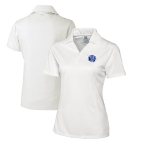 Women's Cutter & Buck White Air Force Falcons CB DryTec Genre Textured Solid Polo