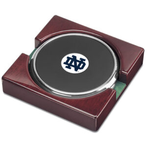 Silver Notre Dame Fighting Irish Two-Piece Coaster Set