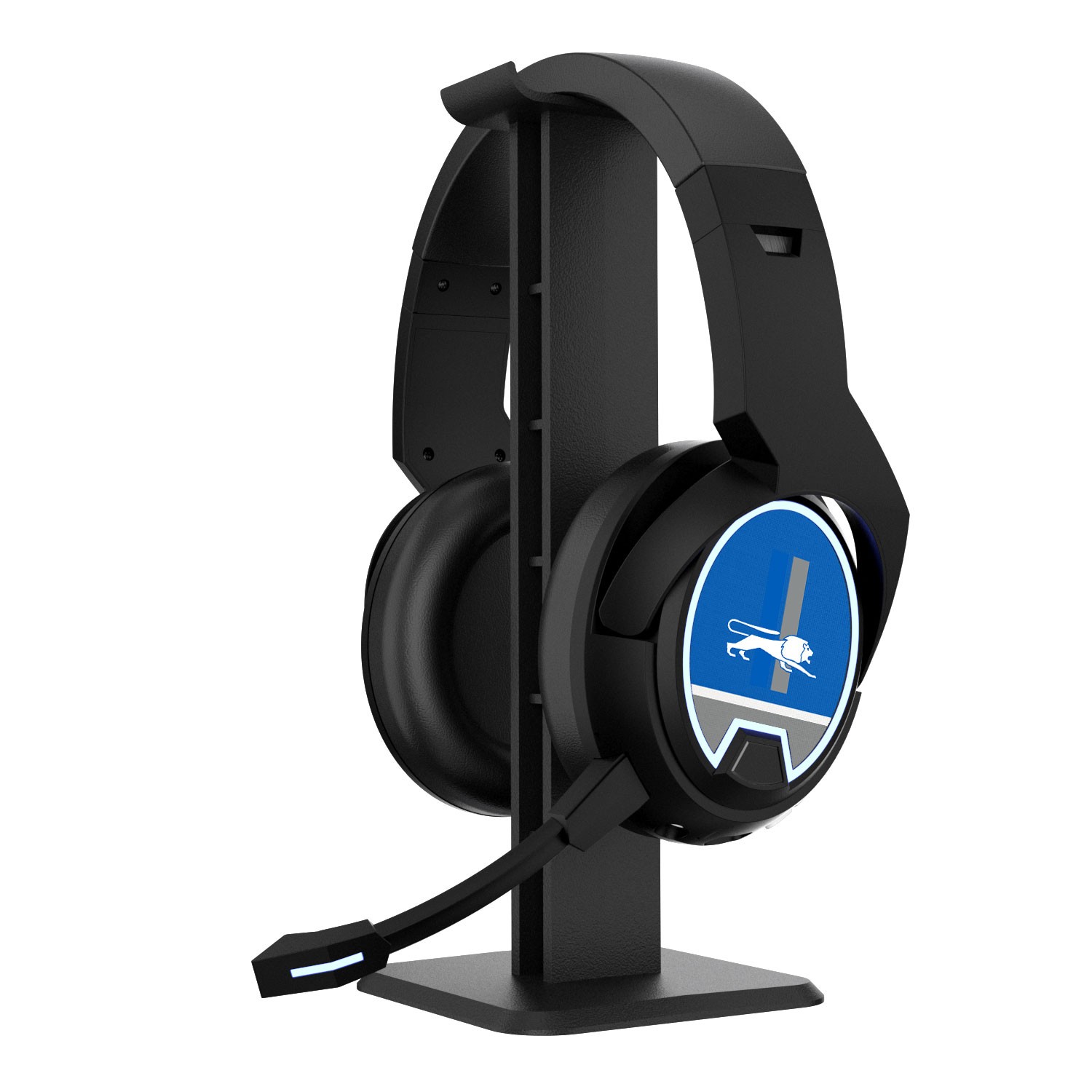 Detroit Lions Throwback Logo Wireless Bluetooth Gaming Headphones & Stand