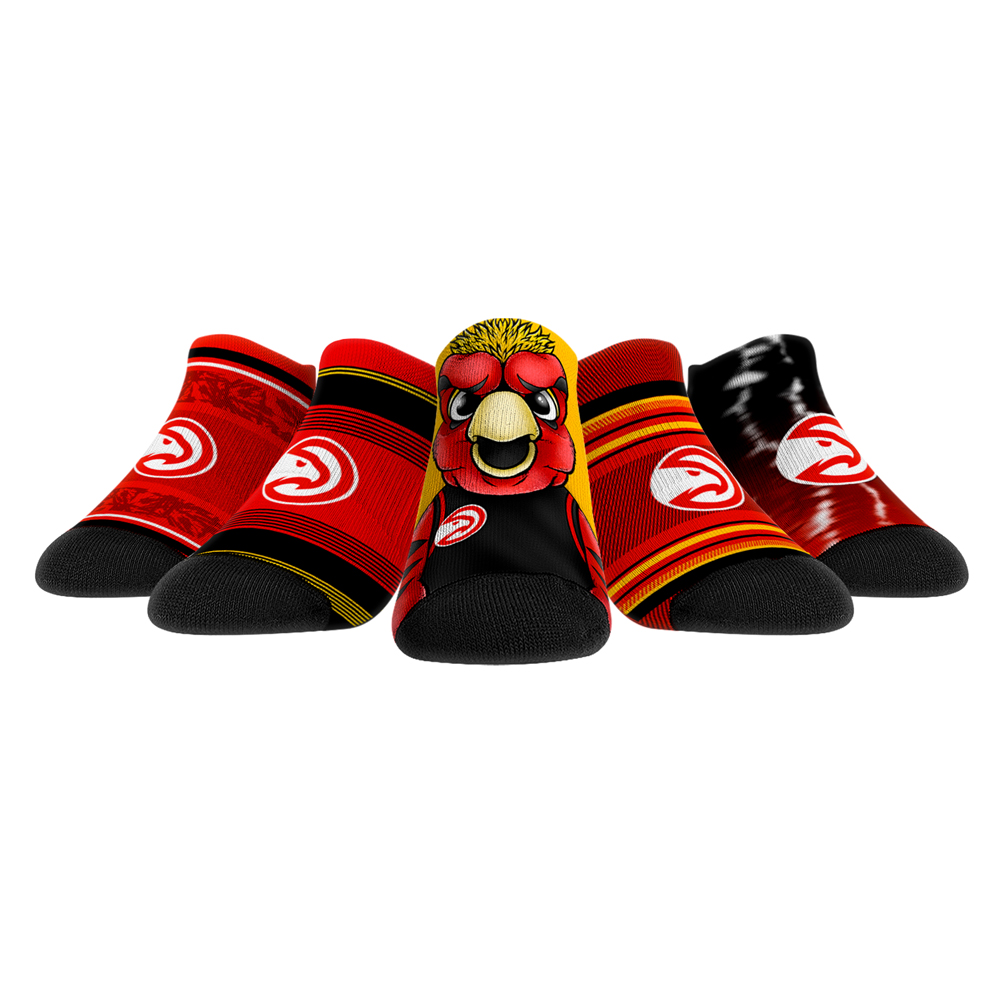 Rock Em Socks Atlanta Hawks Youth Super Fan 5-Pack Low-Cut Socks - Image 8