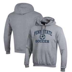 Men's Champion Gray Penn State Nittany Lions Soccer Icon Powerblend Pullover Hoodie
