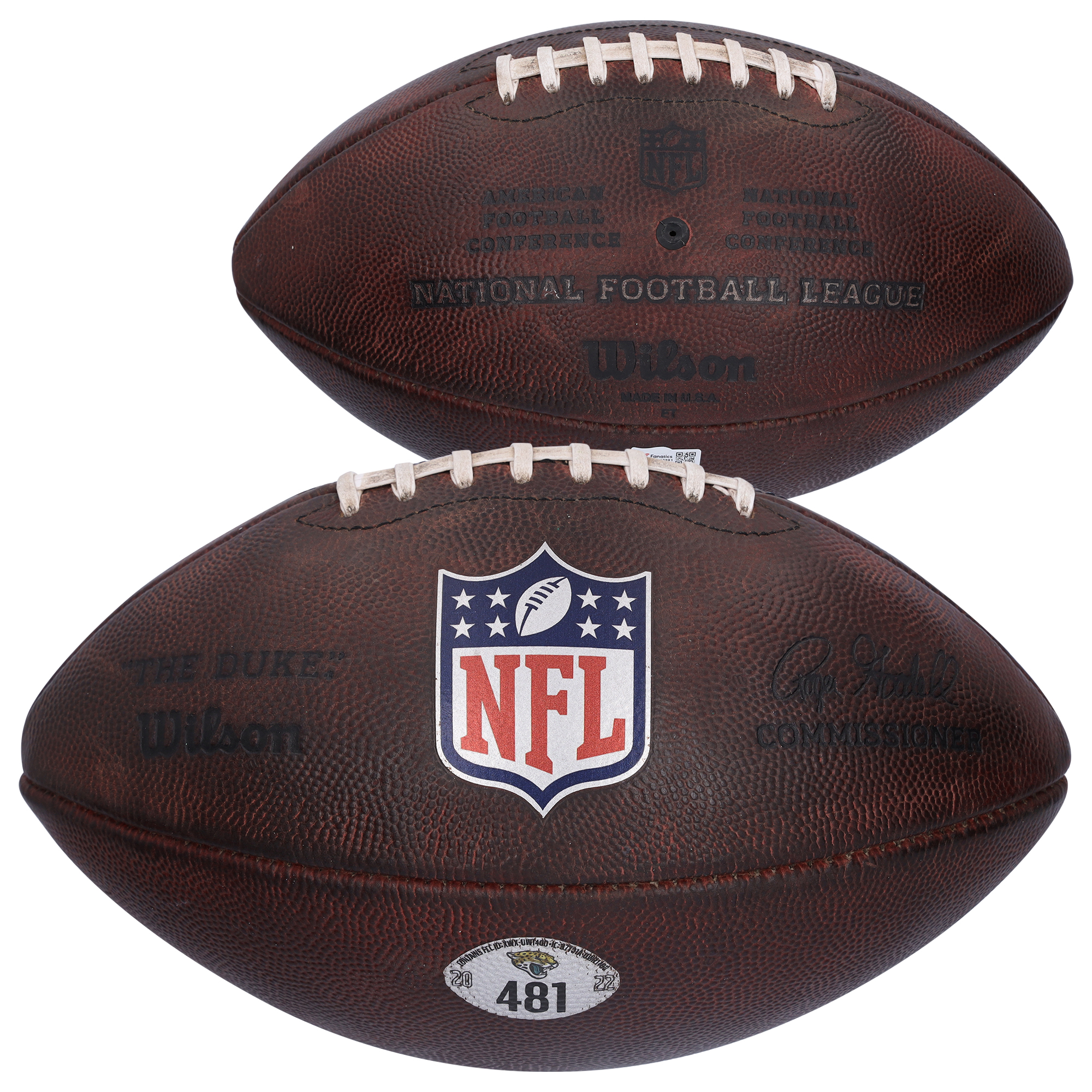 Jacksonville Jaguars Wilson Game-Used Duke Football vs. Baltimore Ravens on November 27, 2022