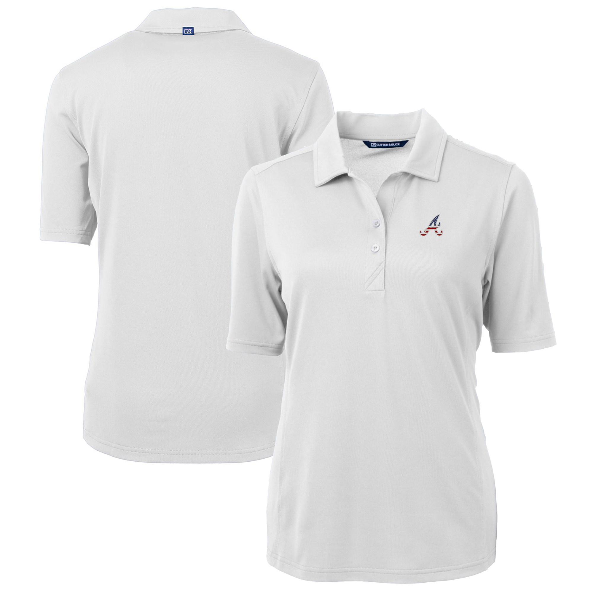 Women's Cutter & Buck Gray New England Patriots Advantage Tri-Blend DryTec Pique Polo - Image 2