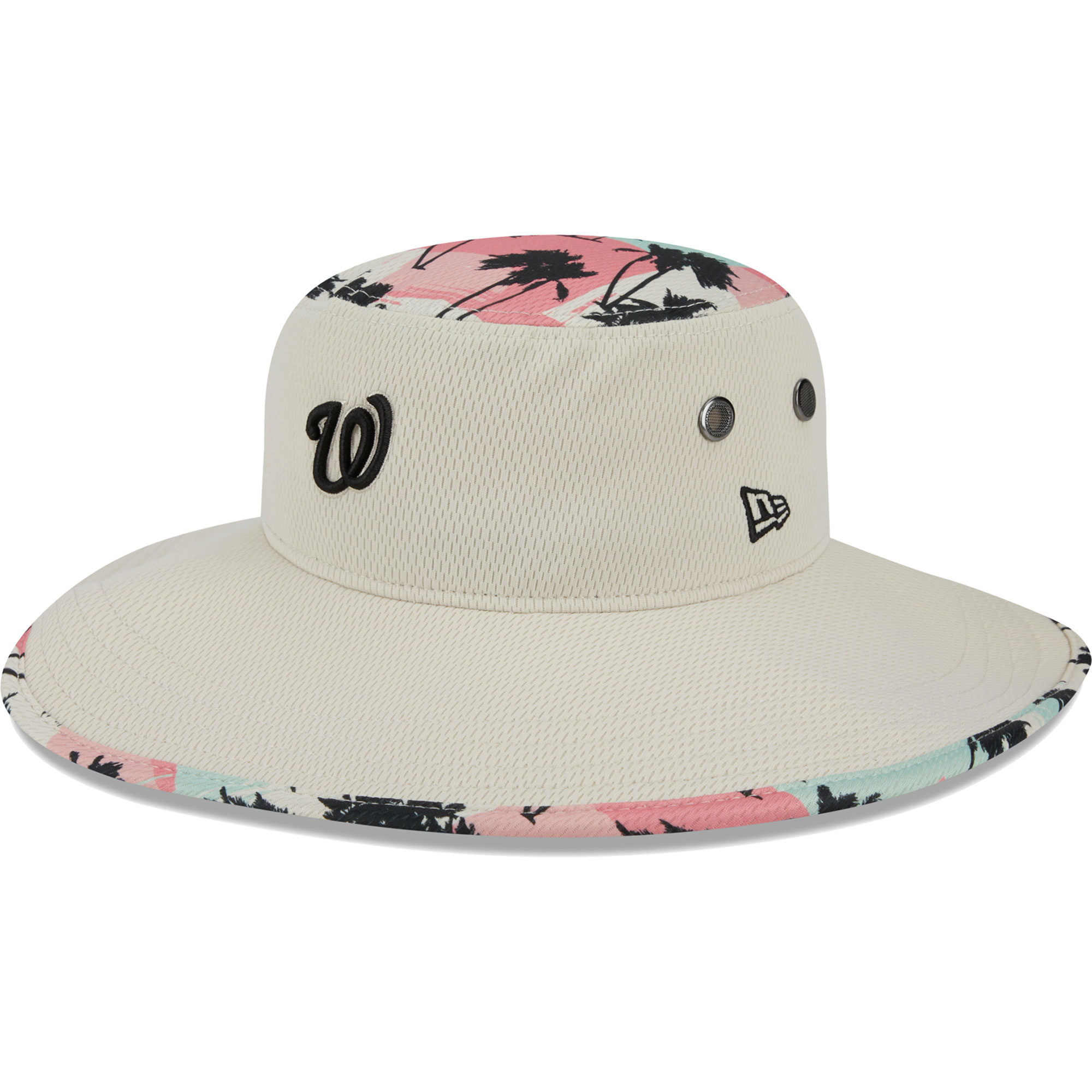 Men's New Era Natural Washington Nationals Retro Beachin' Bucket Hat - Image 2