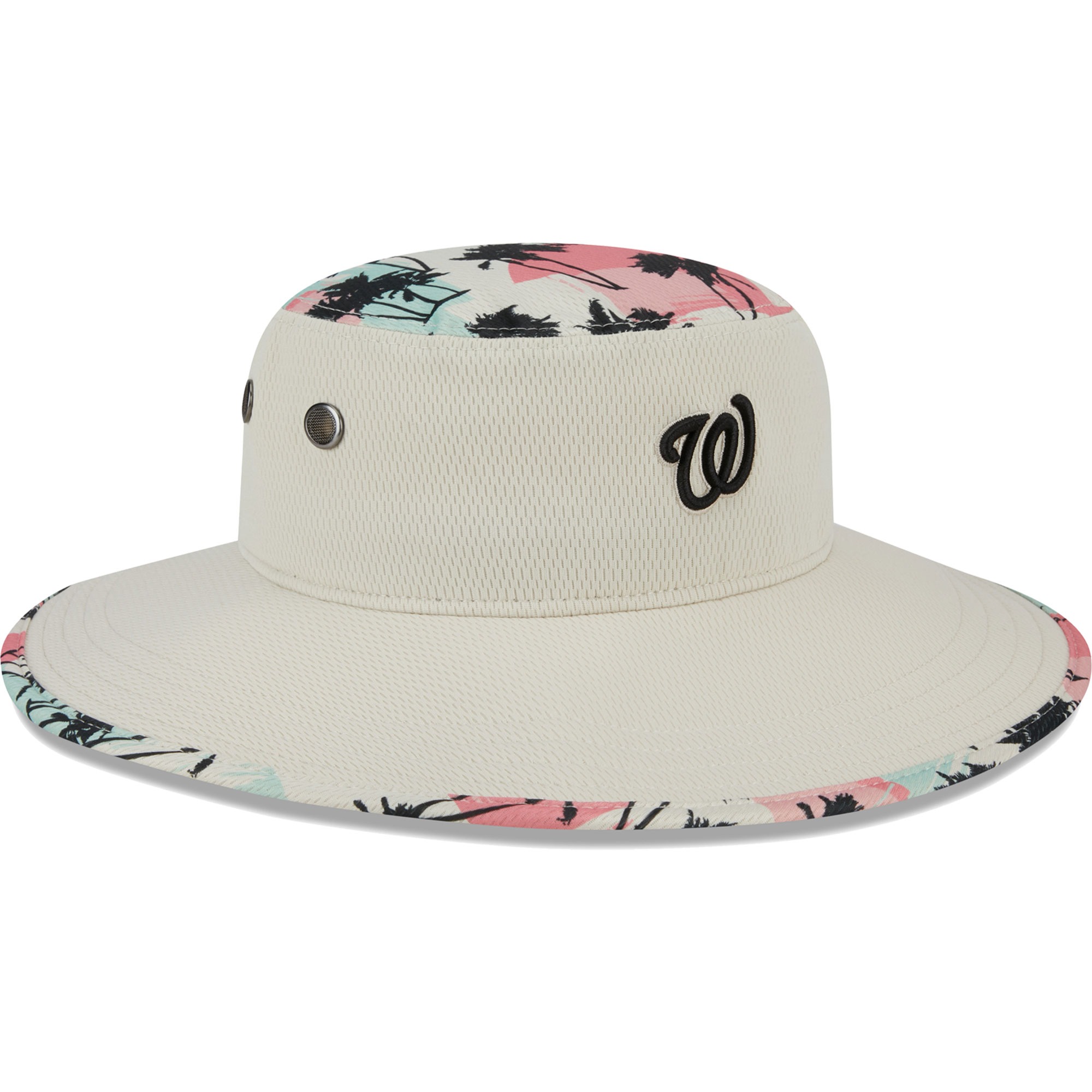 Men's New Era Natural Washington Nationals Retro Beachin' Bucket Hat - Image 8