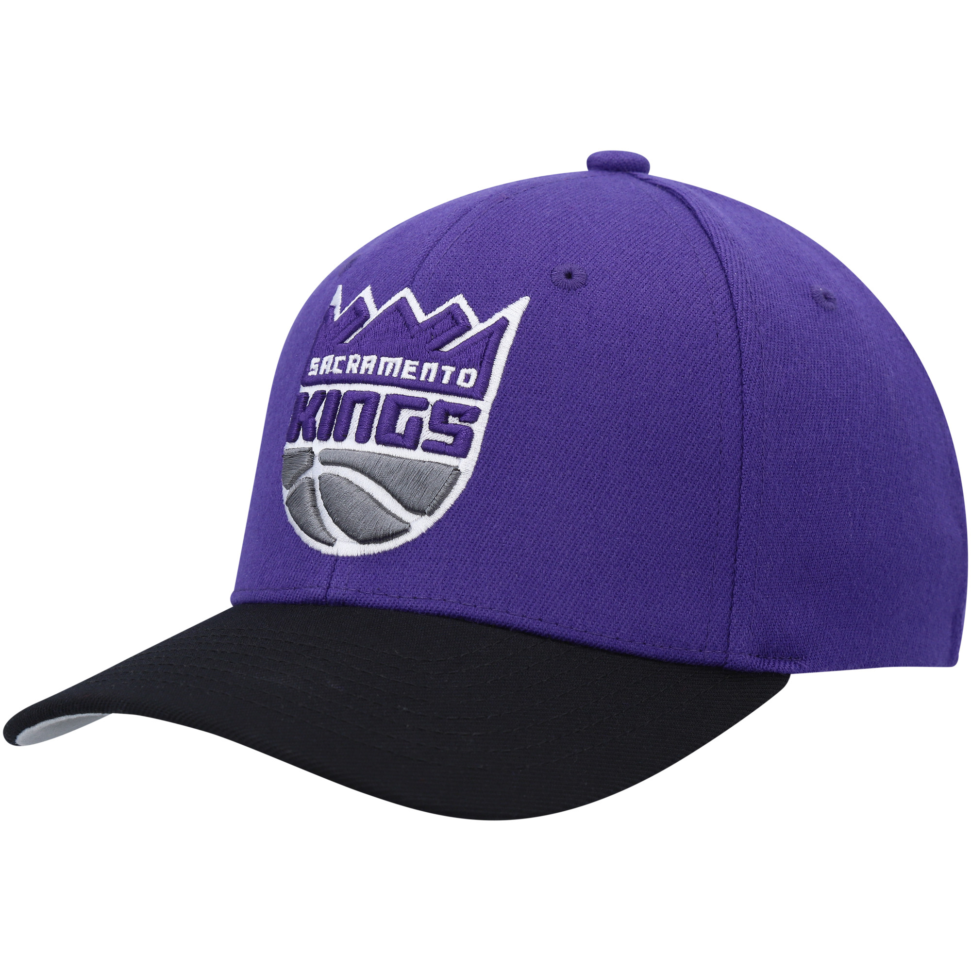 Men's Mitchell & Ness Purple/Black Sacramento Kings MVP Team Two-Tone 2.0 Stretch-Snapback Hat - Image 5