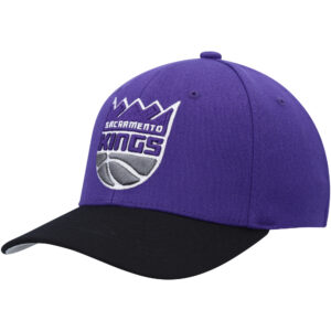 Men's Mitchell & Ness Purple/Black Sacramento Kings MVP Team Two-Tone 2.0 Stretch-Snapback Hat