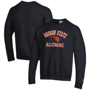 Men's Champion  Black Oregon State Beavers Alumni Logo Arch Pullover Sweatshirt